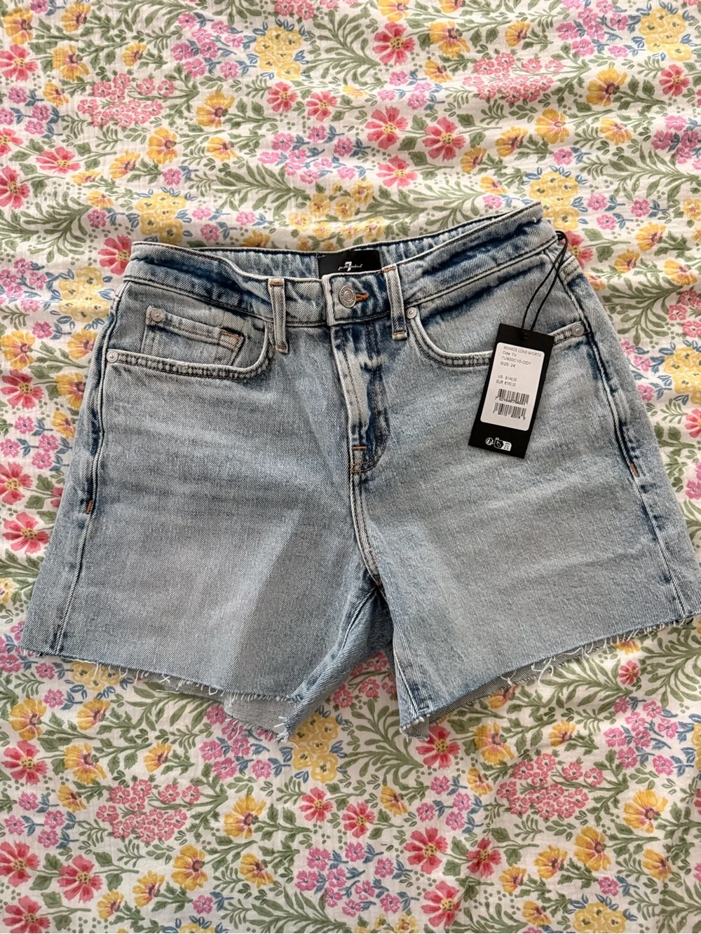 ✨ Trendy High Rise Denim Shorts | 7 For All Mankind Monroe | NWT